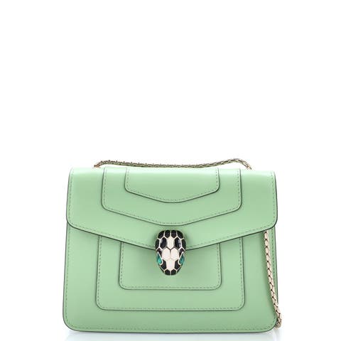 Serpenti Forever Square Shoulder Bag Leather Small