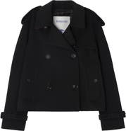 Burberry Cropped Cashmere Mayfair Trench Jacket
