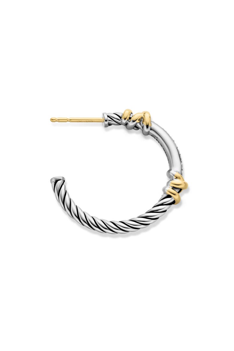 Petite Helena Wrap Hoop Earrings with 18K Gold & Diamonds, Alternate, color, DIAMOND/ YELLOW GOLD