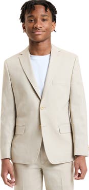 Michael Kors Kids' Khaki Solid Linen Blend Sport Coat