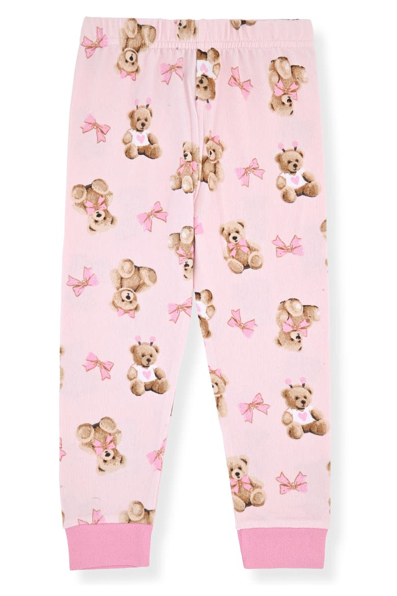 Teddy Bear Two-Piece Pajamas & Socks Set, Alternate, color, PINK