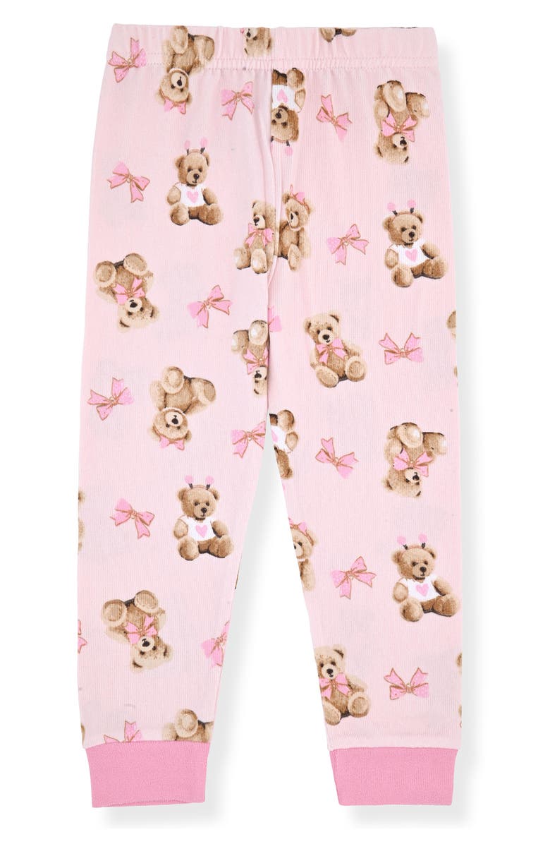 SLEEP ON IT Teddy Bear Two-Piece Pajamas & Socks Set, Alternate, color, Pink