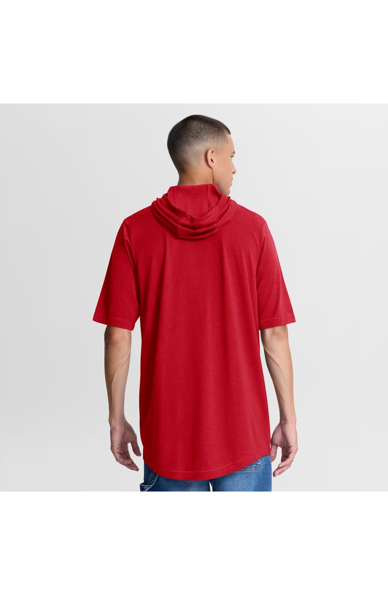 Nike Men's Nike Red Cincinnati Reds Arched Wordmark Tri-Blend Hooded T-Shirt, Alternate, color, Red