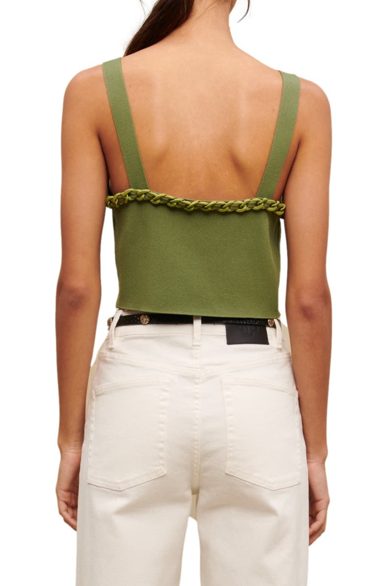 maje Made Chain Crop Top, Alternate, color, Beige