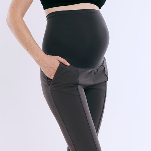 Motherhood Maternity Mia Secret Fit Over The Belly Slim Straight Leg Pant In Grey