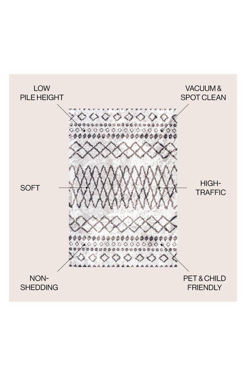 JONATHAN Y Aksil Moroccan Diamond Area Rug, Alternate, color, Ivory/Brown