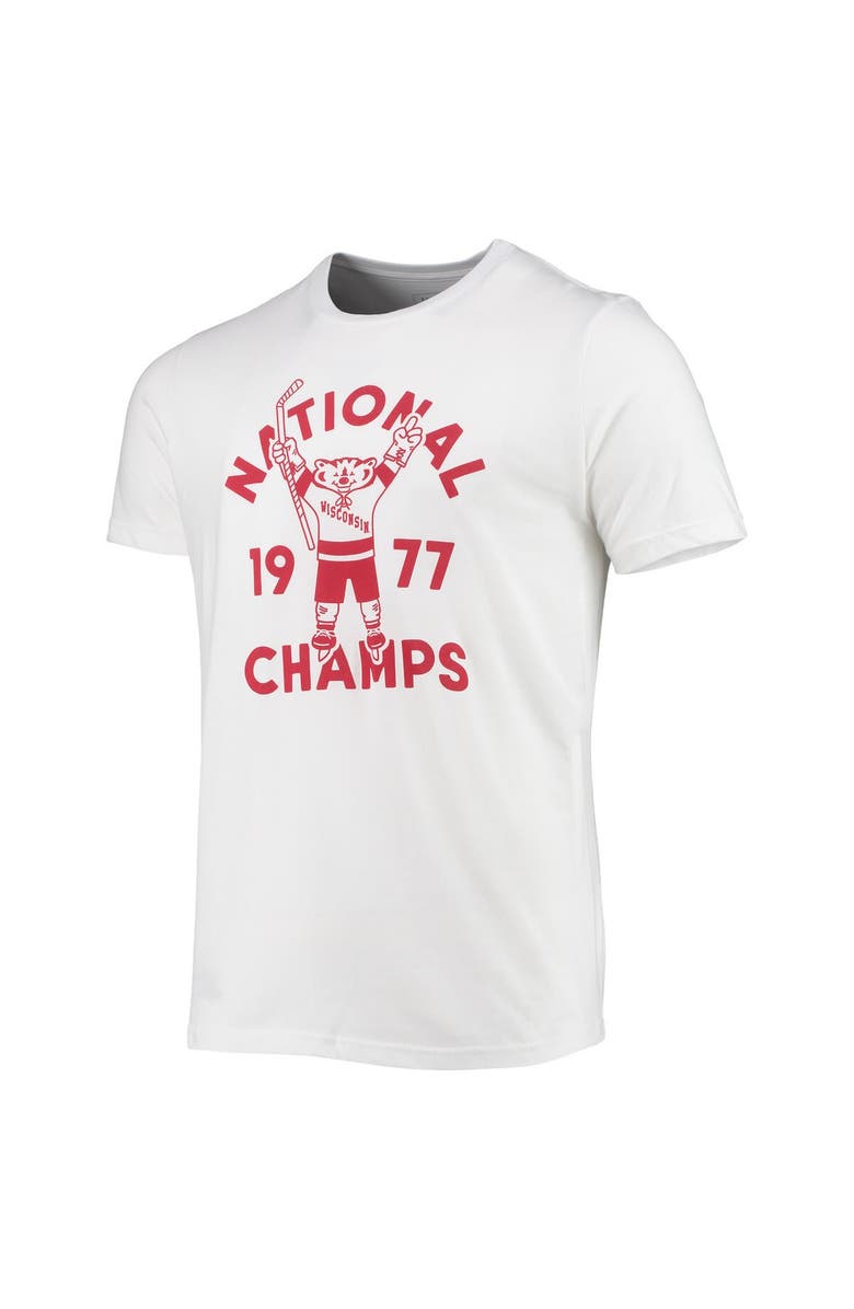 HOMEFIELD Men's Homefield White Wisconsin Badgers Vintage T-Shirt, Alternate, color, 