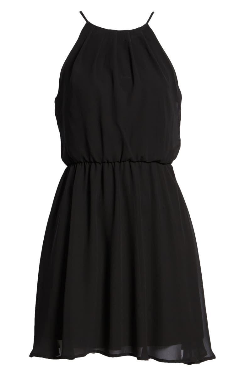 All in Favor Blouson Chiffon Skater Dress, Alternate, color, 