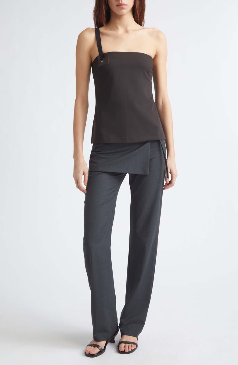 Paloma Wool Archive Stretch Straight Leg Skant, Alternate, color, Dark Grey