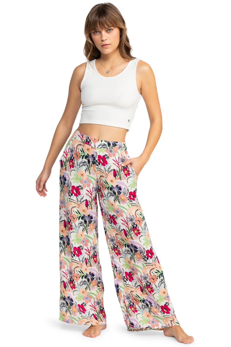 Midnight New Avenue Print Wide Leg Pants, Alternate, color, ASH ROSE WALLFLOWER