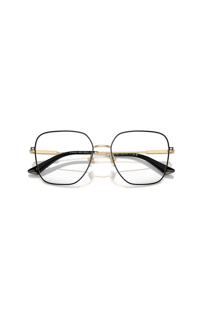 Jimmy Choo 55mm Square optical glasses, Alternate, color, Black