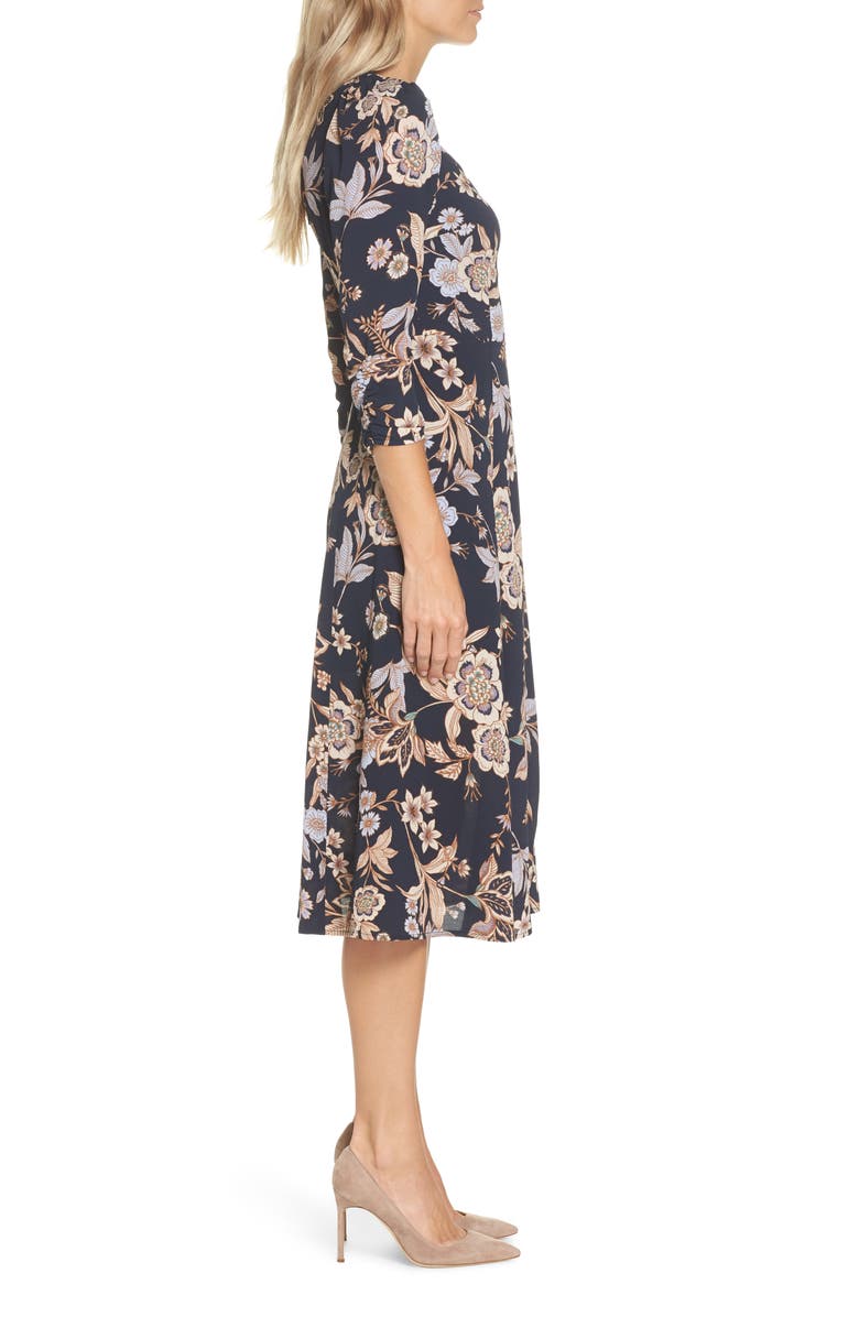 Eliza J Floral Midi Dress, Alternate, color,