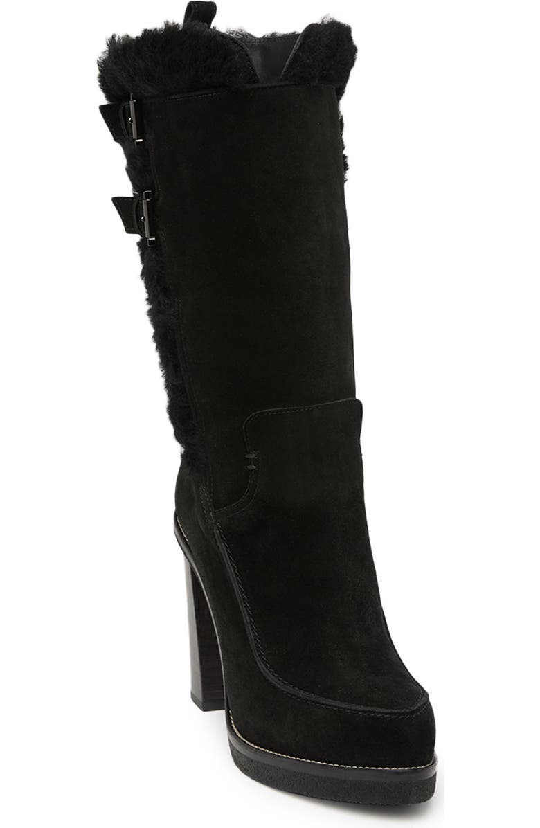 Tod's Buckled Leather Block Heel Boot, Main, color,