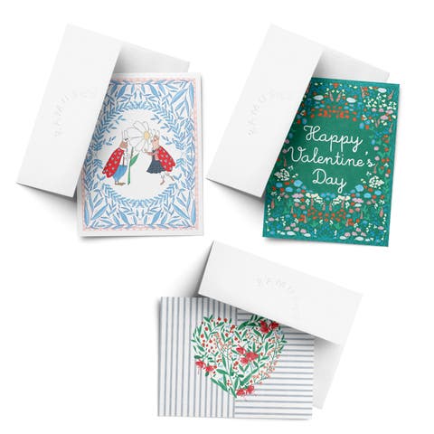 Valentine
s Day Friendship Greeting Card Pack Sets, 
Love Bugs, Garden Valentine, Floral Heart
 (3 ct, Assorted)