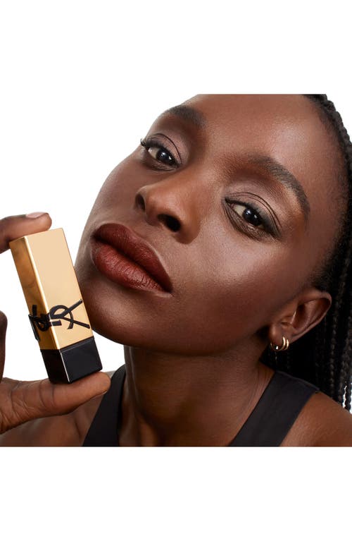 Saint Laurent Yves Rouge Pur Couture Caring Satin Lipstick With Ceramides In N6 Unshy Cacao
