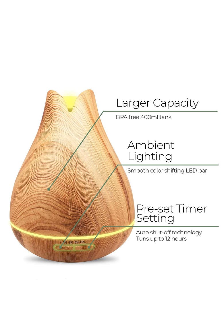 Ultimate Aromatherapy 400ml Essence Diffuser with Rotating Display Stand & 20 Essential Oils, Alternate, color, NO COLOR