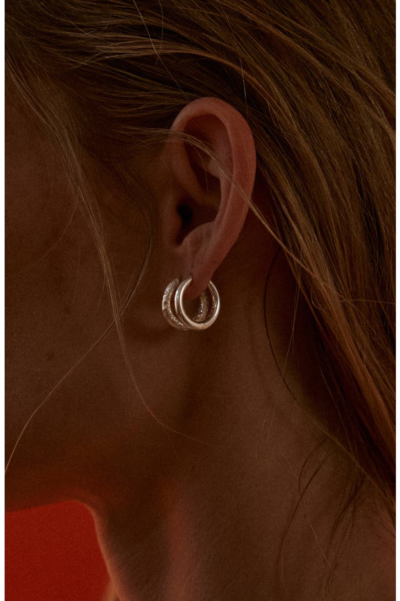 Polished Mid Hoop Silver, Alternate, color, Silver