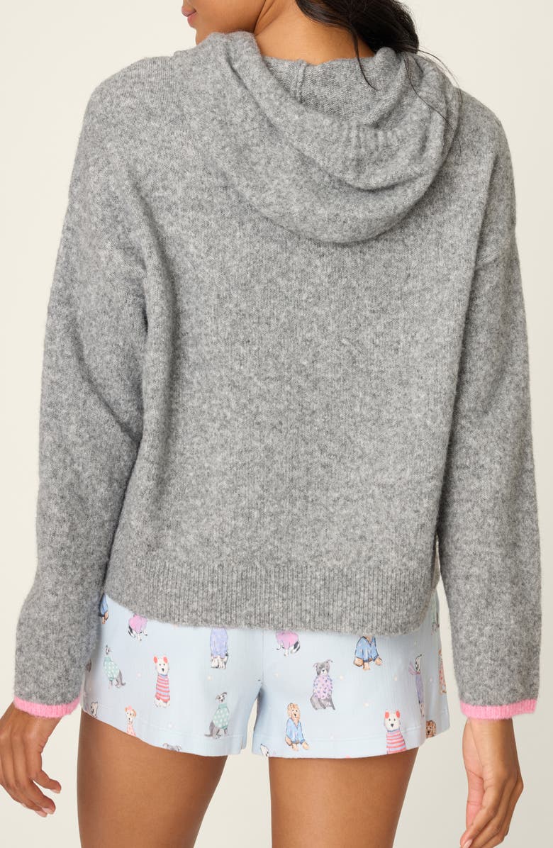 PJ Salvage Doggone Cold Graphic Sweater Hoodie, Alternate, color, Heather Charcoal