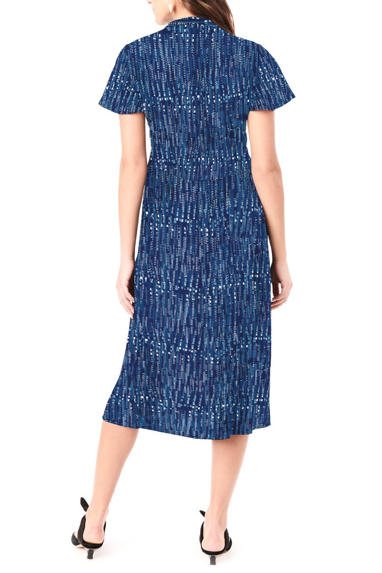 Lily Flutter Sleeve Maternity Midi Dress, Alternate, color, BLUE BOX PRINT