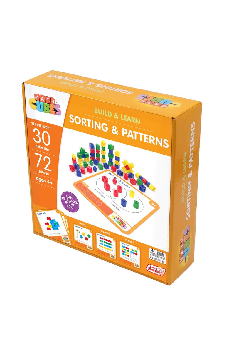 Junior Learning 30 Mathcubes Sorting and Patterns Activity Set, Ages 4+, Alternate, color, Multicolored