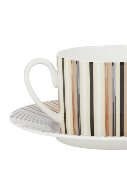 Missoni Home Stripes Jenkins Set Of 6 Tea Cups & Saucers In White