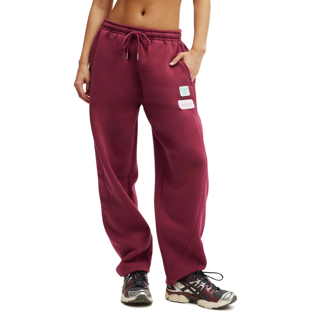Cotton On Body Active Plush Essential Barrel Sweatpant In Red