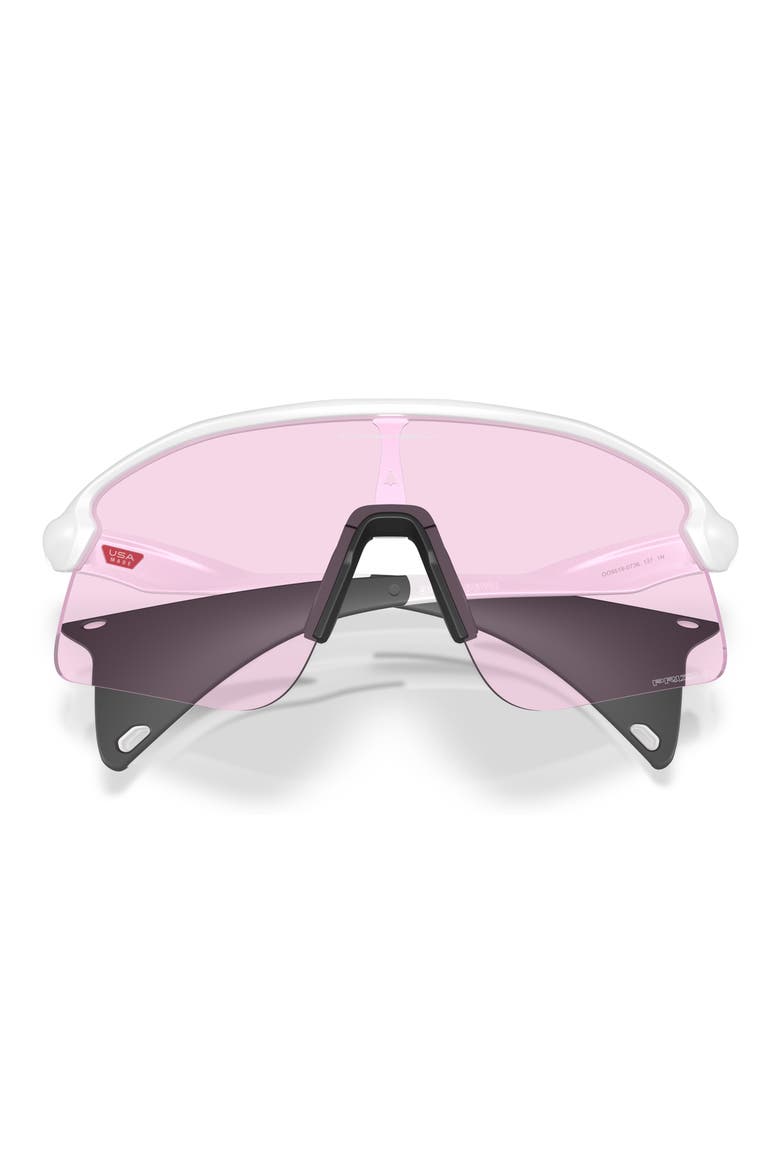 Gender Inclusive Stunt Devil S 136mm Rectangle Shield Sunglasses, Alternate, color, MATTE WHITE / PRIZM LOW LIGHT