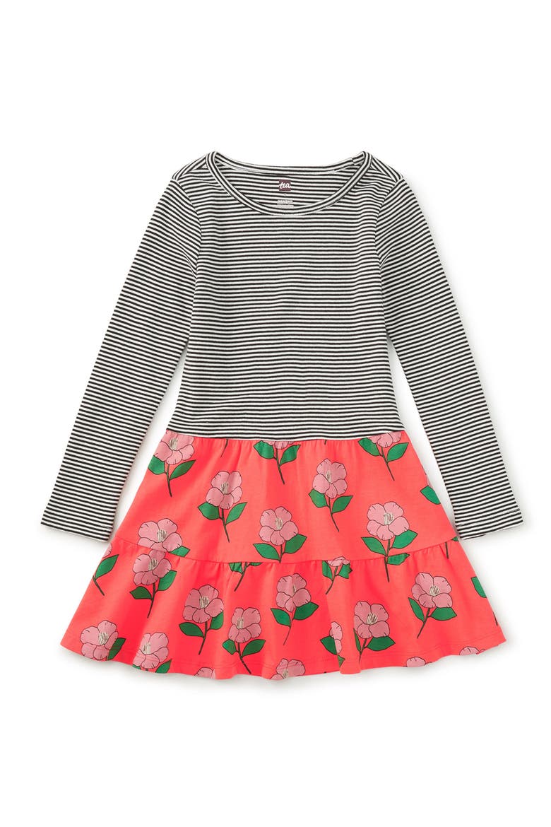 Tiered Skirted Twirl Dress, Main, color, Winter Camellia