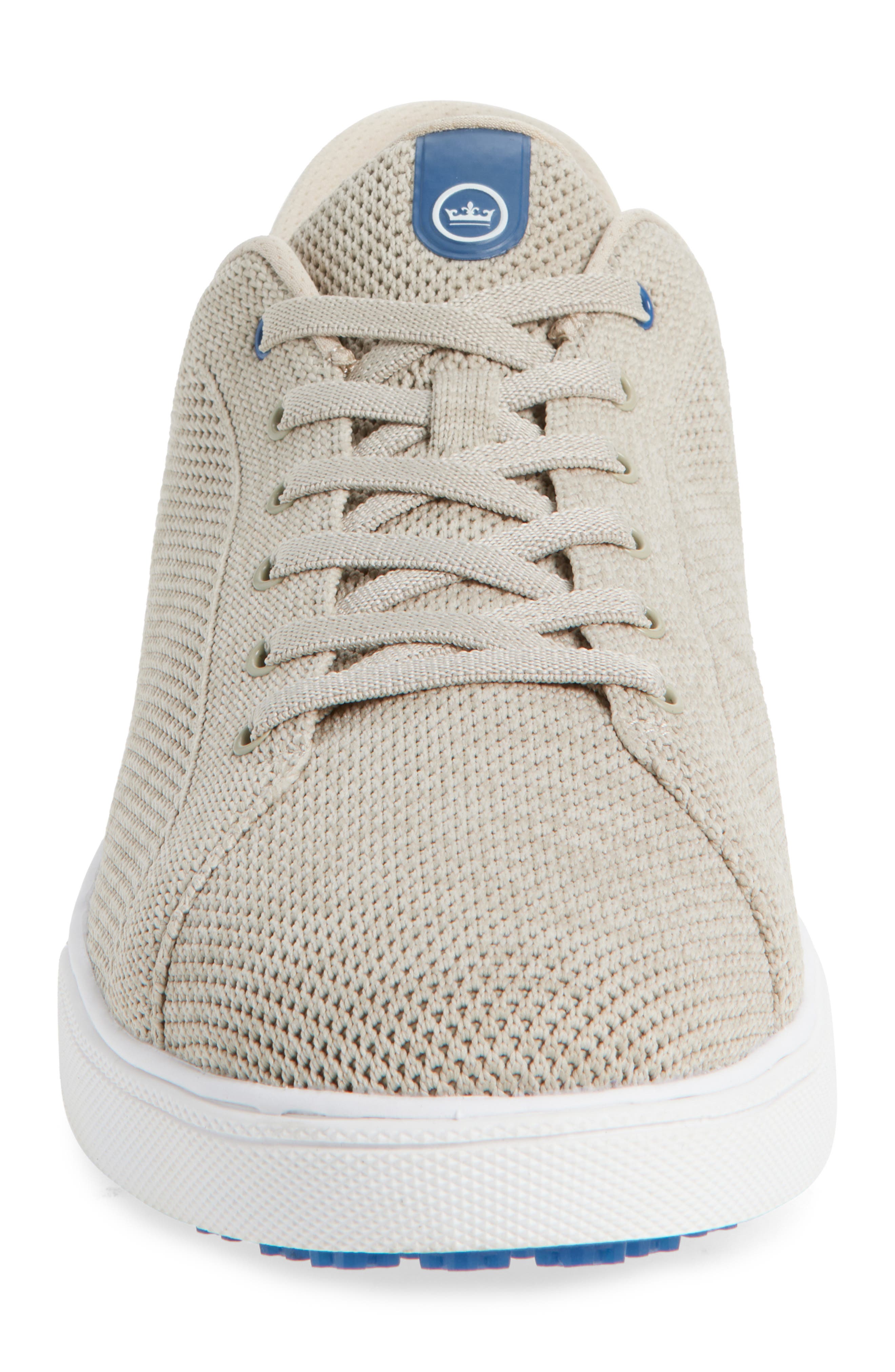 Peter Millar Drift Hybrid Water Resistant Knit Golf Shoe, Alternate, color, Stone