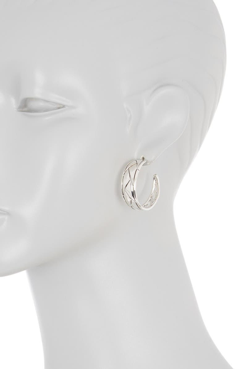 John Hardy 'Bamboo' Tapered Hoop Earrings, Alternate, color, 