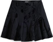 Desigual Floral Embroidered Pleated Miniskirt
