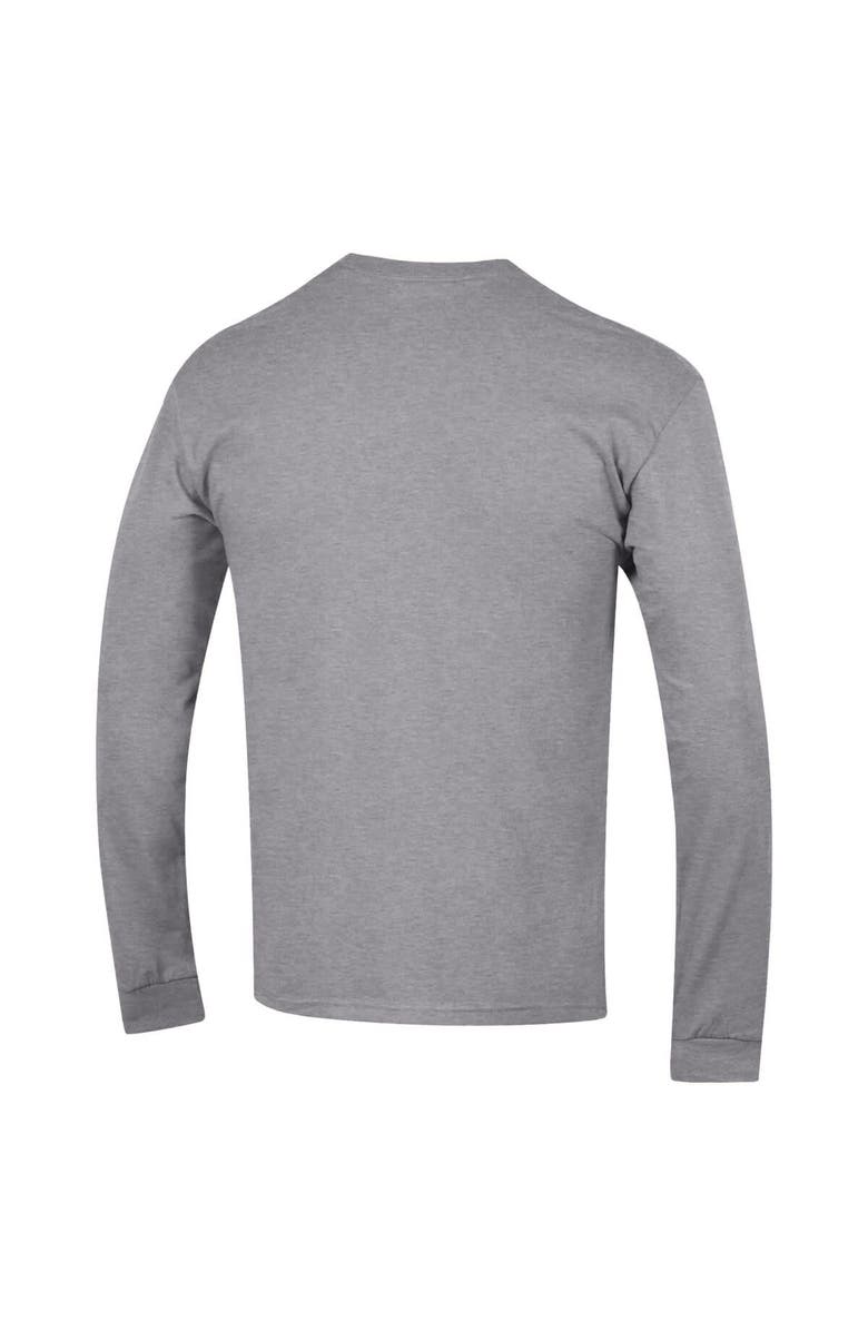 Champion Men's Champion  Heather Gray Michigan Wolverines Arch Over Logo 2-Hit Long Sleeve T-Shirt, Alternate, color, Heather Gray