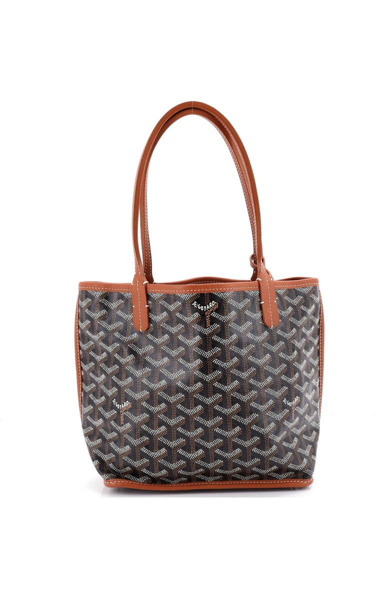Pre-Owned Goyard Anjou Reversible Tote Coated Canvas Mini, Main, color, Brown