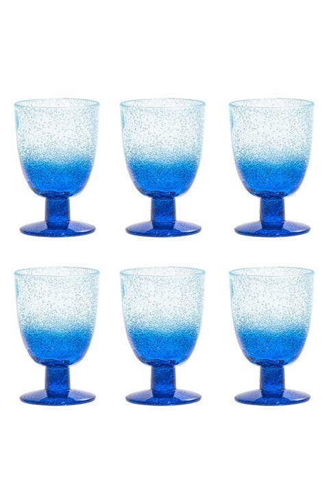 Oceanic Ombré Set of Six 14-Ounce Goblets