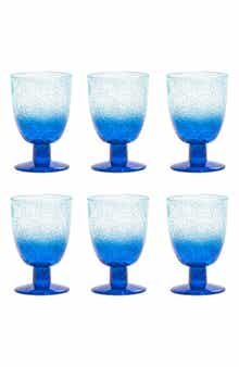 Oceanic Ombré Set of Six 14-Ounce Goblets
