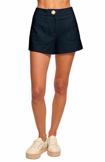 Ramy Brook Tamika Woven Patch Pocket Cotton Blend Shorts