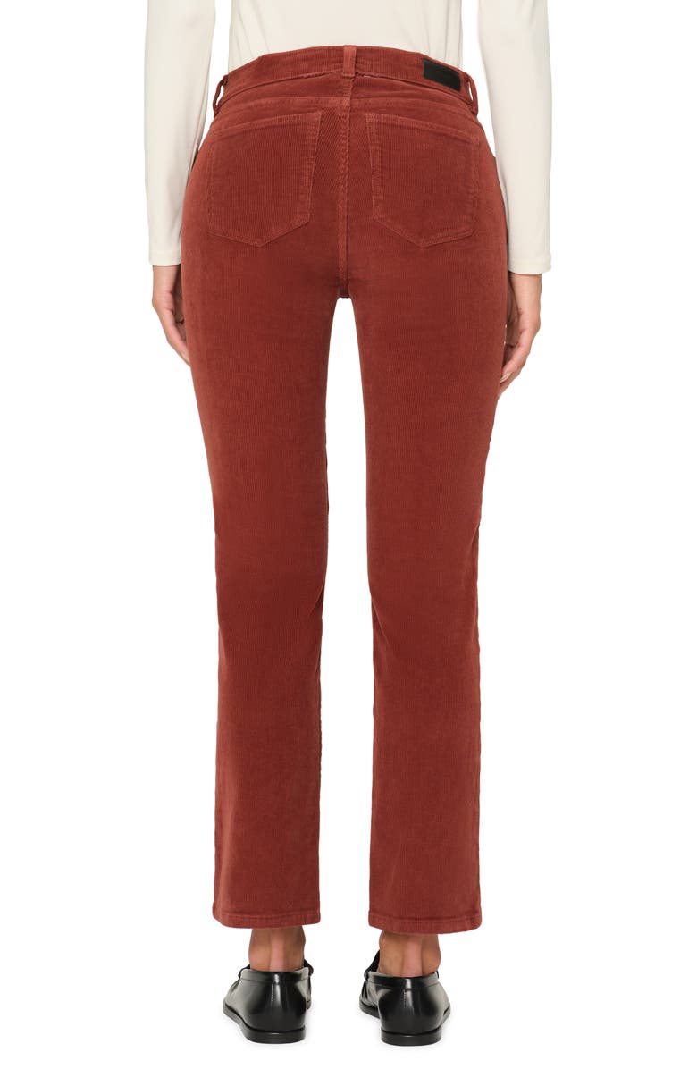 DL1961 Mara Straight Leg Mid Rise Instasculpt Corduroy Ankle Jeans, Alternate, color, Red Rock