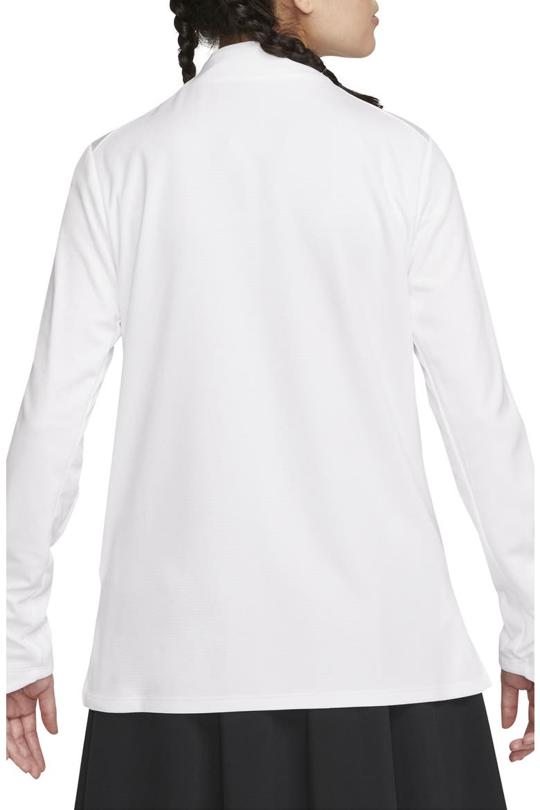 Dri-FIT UV Advantage Zip-Up Top, Alternate, color, WHITE/ BLACK