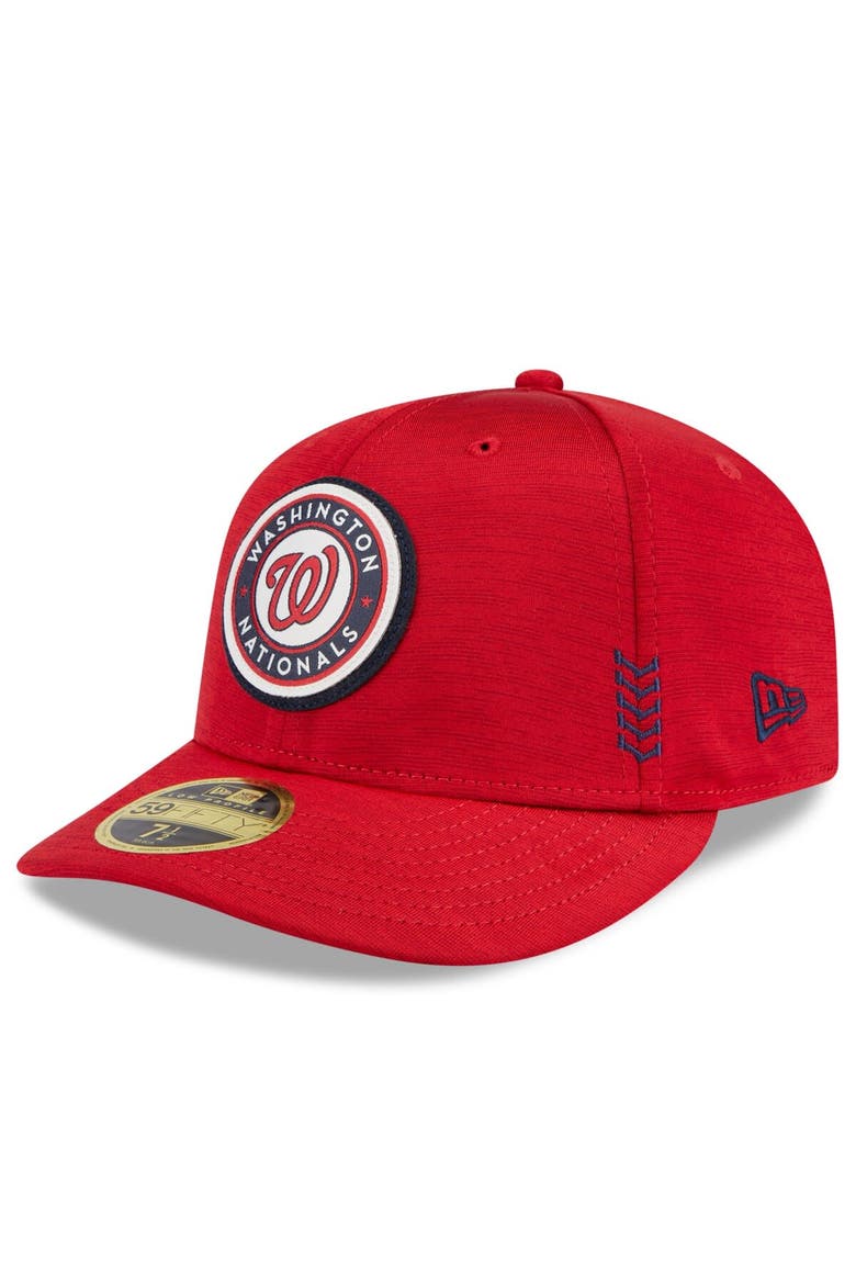 Men's New Era  Red Washington Nationals 2024 Clubhouse Low Profile 59FIFTY Fitted Hat, Main, color, Red