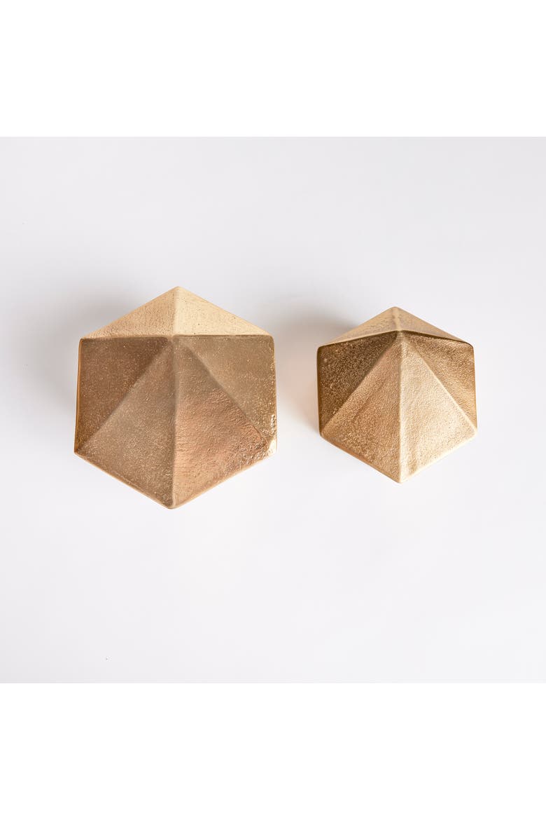 Luca Lidded Boxes Set of 2, Alternate, color, Gold