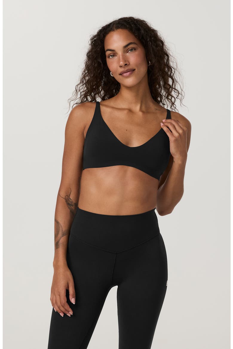 FormEveryday Plunge Neck Sports Bra, Alternate, color, BLACK
