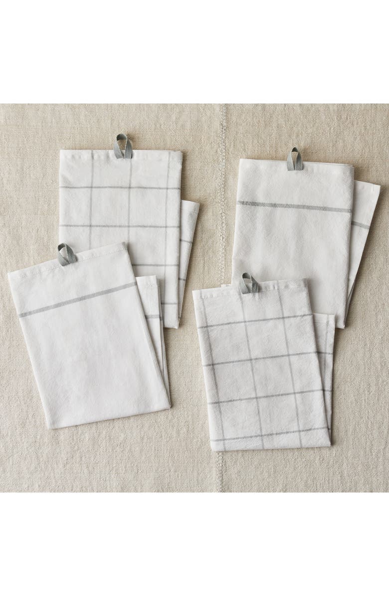 Five Two by Food52 Essential Set of 4 Flour Sack Kitchen Towels, Main, color,