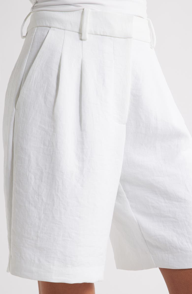 Open Edit The Curator Pleated Bermuda Shorts, Alternate, color, White