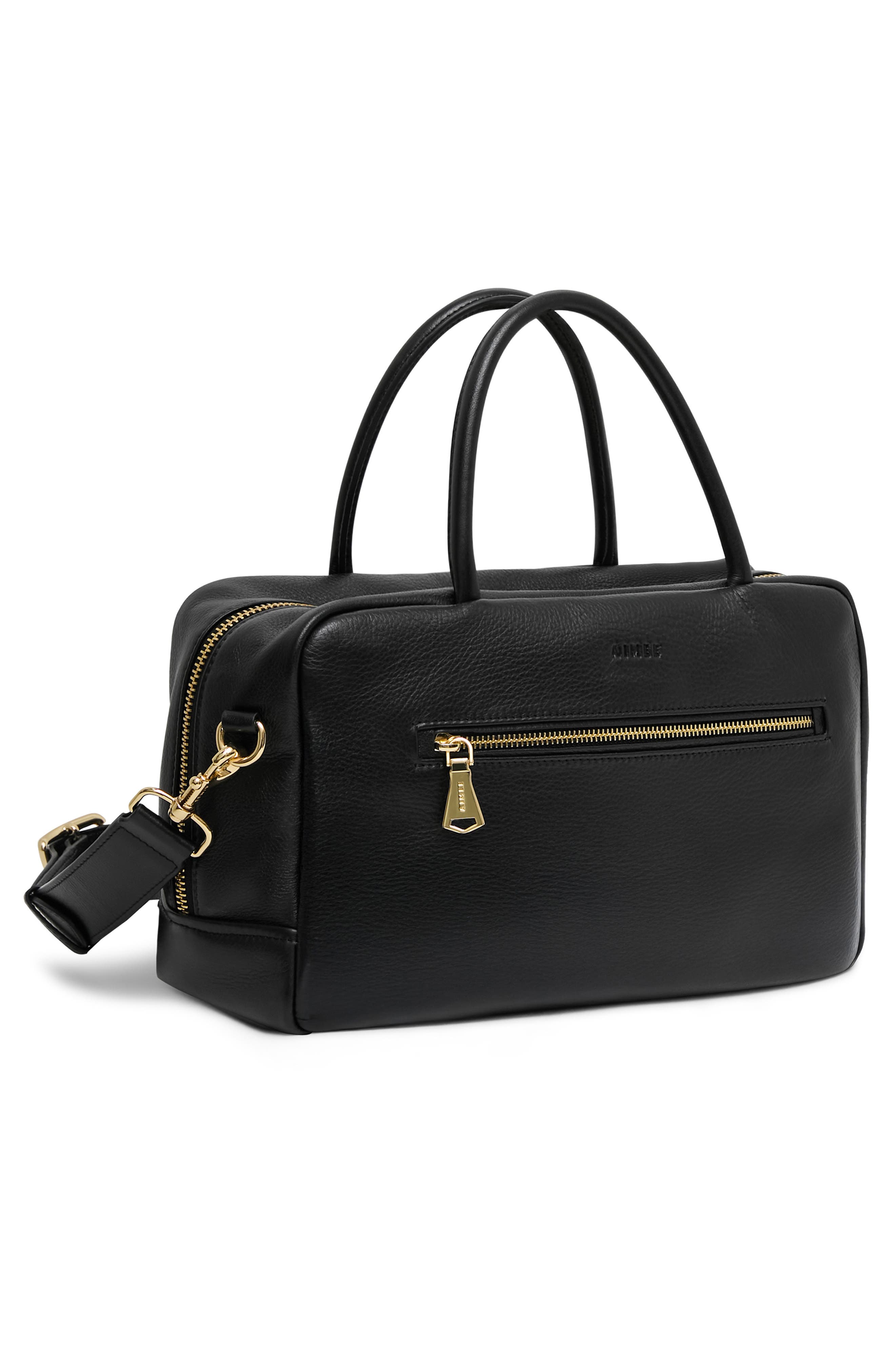 AIMEE Ritual Leather Satchel, Alternate, color, Black