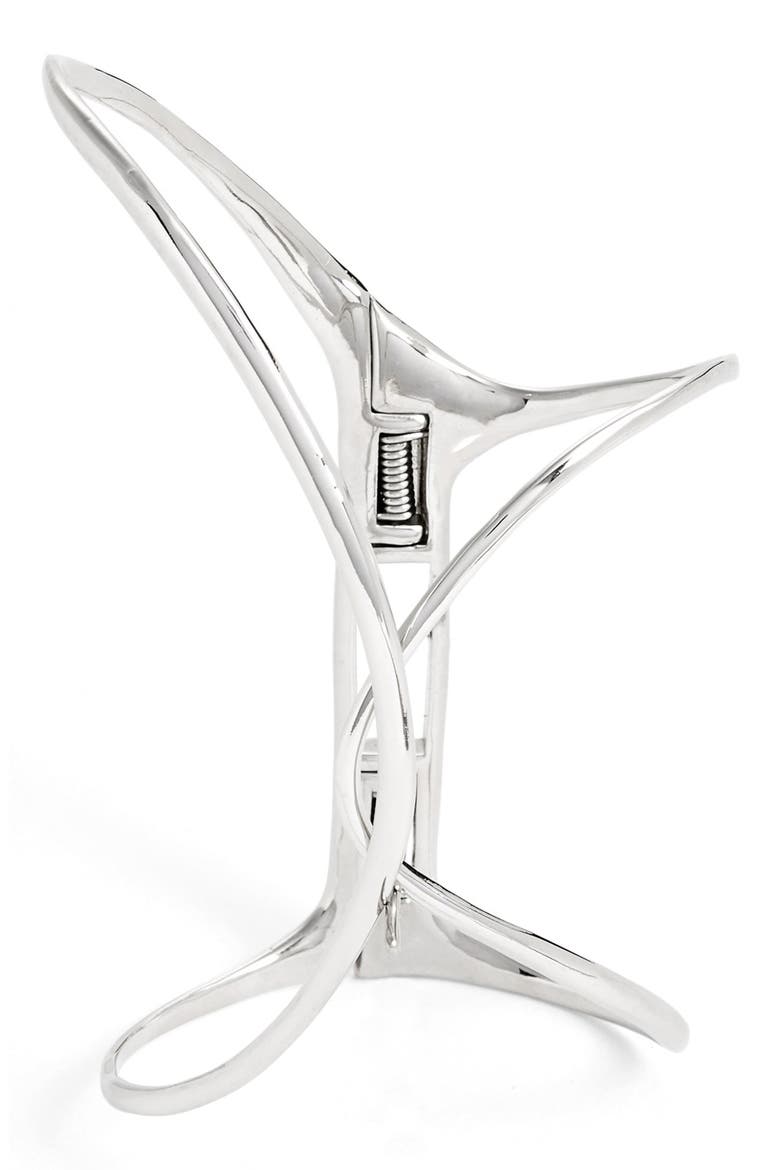 'Miss Havisham - Liquid' Hinged Bracelet, Main, color, SILVER