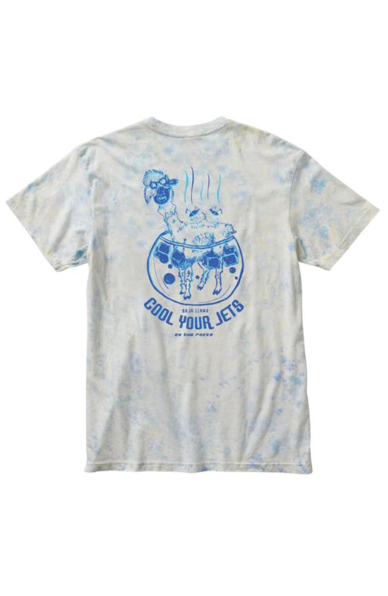 Baja Llama COOL YOUR JETS - PRIMO GRAPHIC TIE DYE TEE, Main, color, Tie Dye
