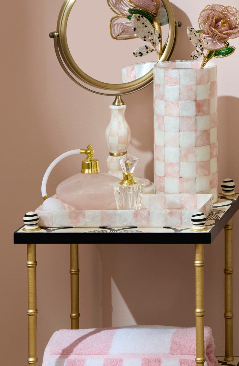 MACKENZIE CHILDS Rosy Check<sup>®</sup> Capiz Vanity Tray, Alternate, color, Rosy