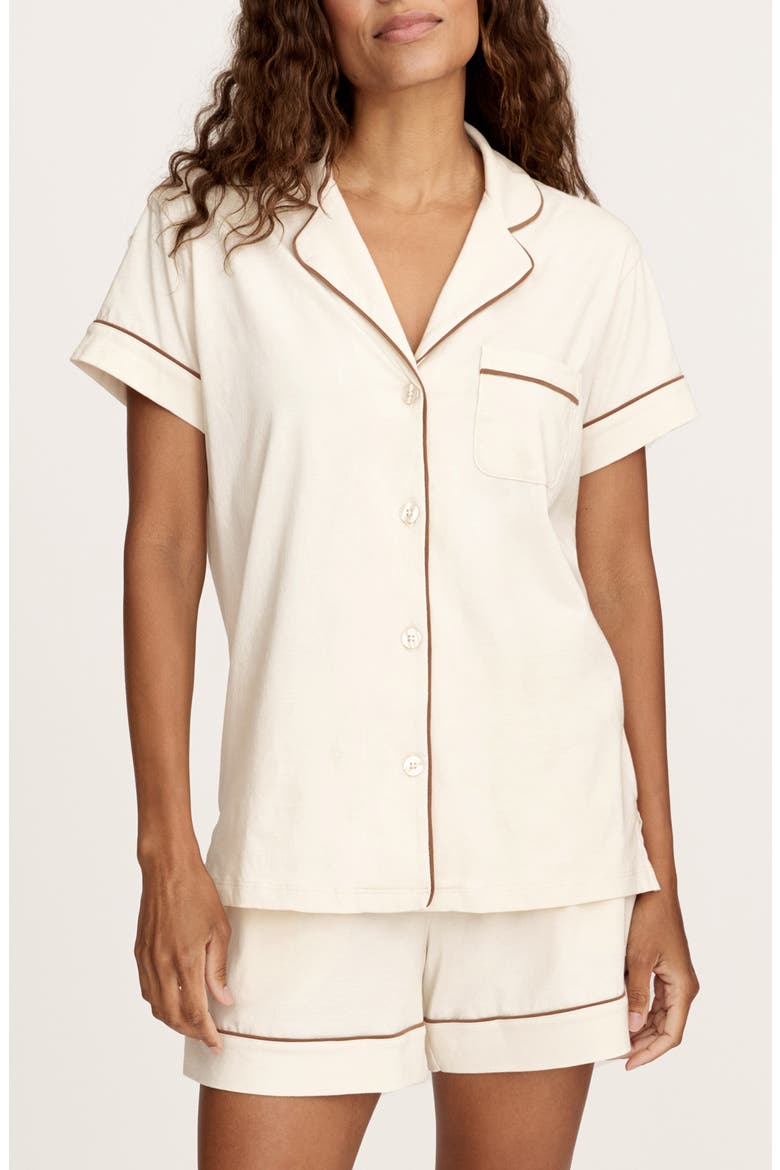 Featherweight Pima Cotton Short Pajamas, Main, color, WHITE