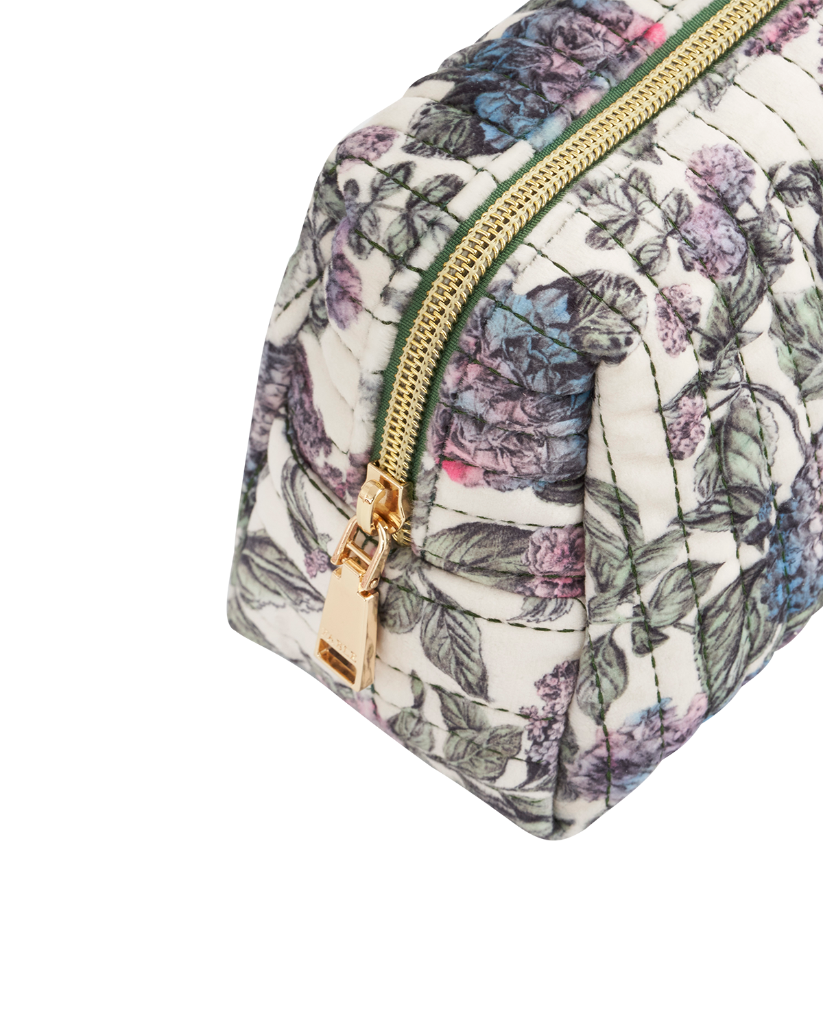 Fable England Hydrangea Small Quilted Makeup Bag, Alternate, color, Purple