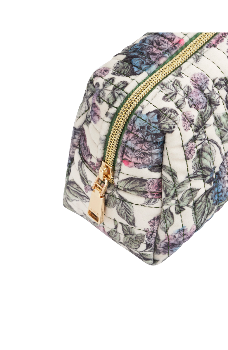 Fable England Hydrangea Small Quilted Makeup Bag, Alternate, color, Purple